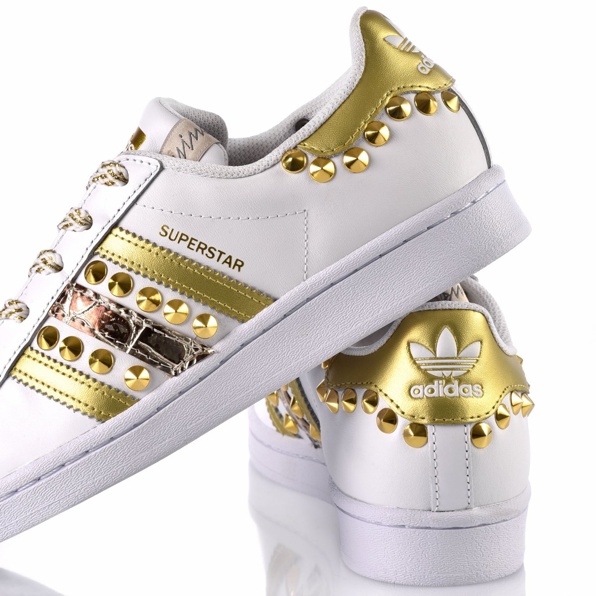 Adidas Superstar Gold Croco Superstar Studs