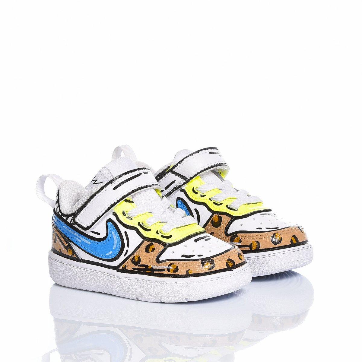 Nike Baby Comics Zoo Court Vision Animalier, Painted