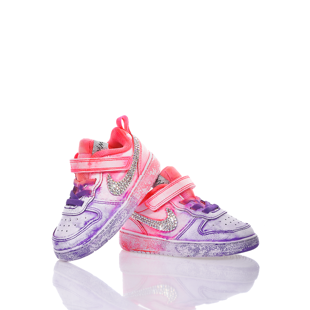 Nike Baby Nitropink Court Vision Washed-out, Swarovski
