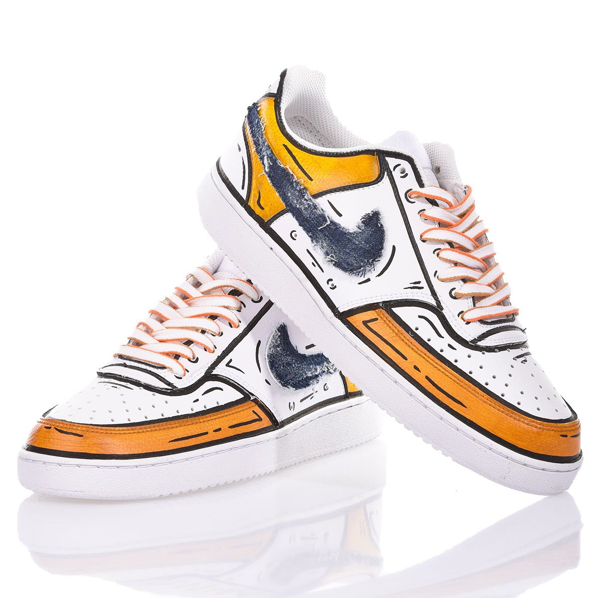 Nike Comics Toffee Jeans Court Vision Painted