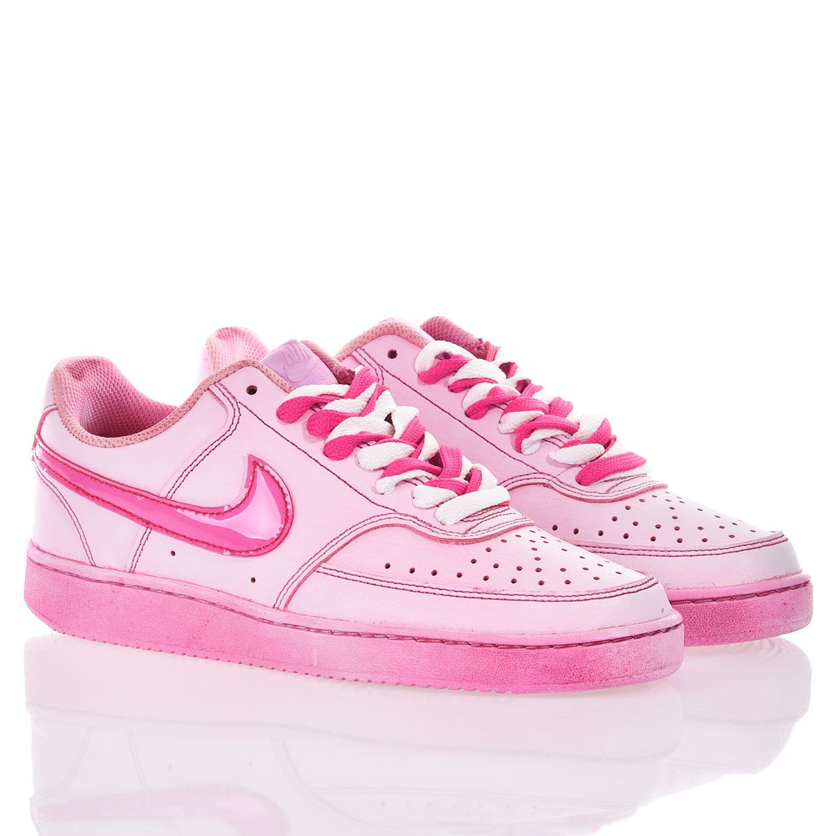 Nike Pink Plastic Court Vision Washed-out