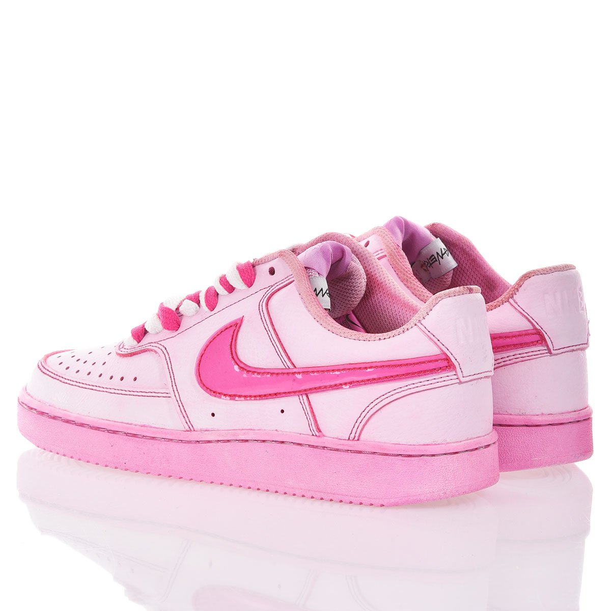 Nike Pink Plastic Court Vision Washed-out