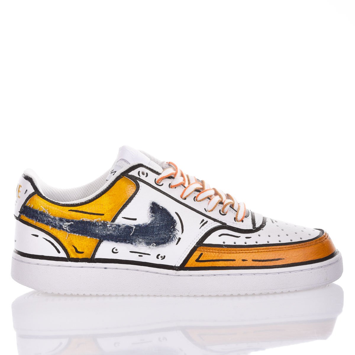 Nike Comics Toffee Jeans Court Vision Painted